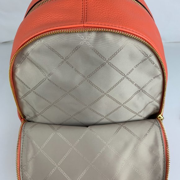 New Michael Kors Rhea Medium Leather Backpack - Picture 9 of 10